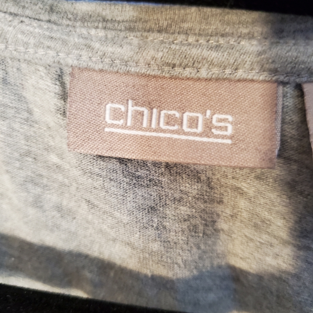 Chico's lined silver sequins round neck top Size 3 (US XL) - Picture 4 of 9